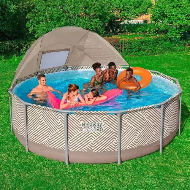 Piscina estructural redonda 3.96x107 cm con parasol Bestway