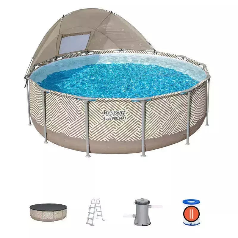 Piscina estructural redonda 3.96x107 cm con parasol Bestway