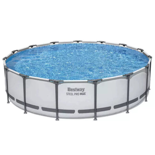 Piscina Bestway Redonda SteelPro Max con ventana 4.88MX1.22M