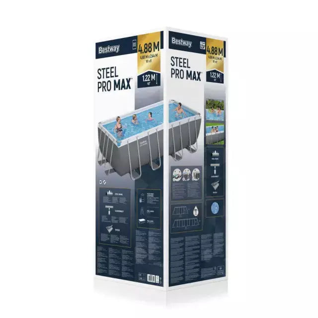 Piscina Bestway Rectangular Filtro+Accesorio 4.88X2.44X1.22M