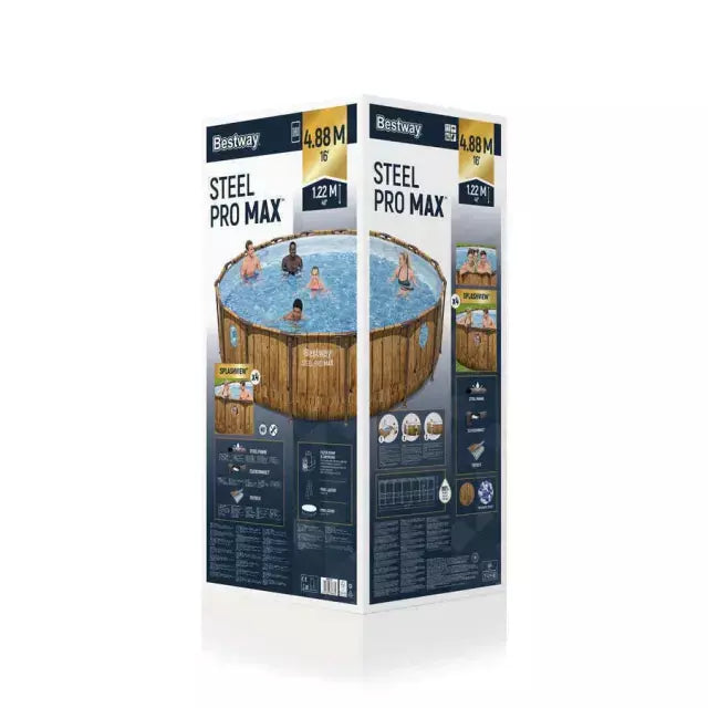 Piscina Bestway Redonda Steel ProMax Filtro+Acces 4,57X1.07M